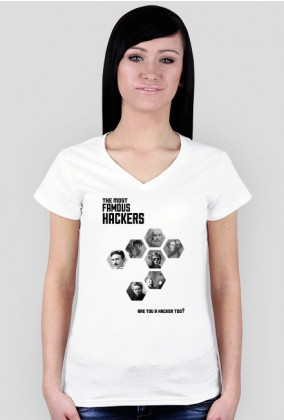 Famous Hackers (one side, v-neck)