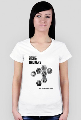 Famous Hackers (two sides, v-neck)