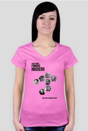 Famous Hackers (two sides, v-neck)
