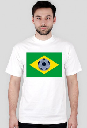 Flaga Brazylii z piłką