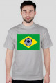 Flaga Brazylii z piłką
