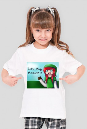 Minecraft-Koszulka-Dziewczyna