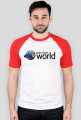 Koszulka męska (baseball) - DISC OVER THE WORLD (2 kolory!)