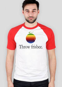 Koszulka męska (baseball) - THROW FRISBEE (2 kolory!)