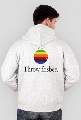 Bluza męska z kapturem (rozpinana) - THROW FRISBEE (różne kolory!)