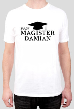 Koszulka Pan Magister z imieniem Damian