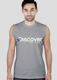 Koszulka męska (bez rękawów) - DISCOVER THE FRISBEE (2 kolory!)