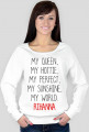 Bluza damska MY QUEEN RIHANNA biała/szara