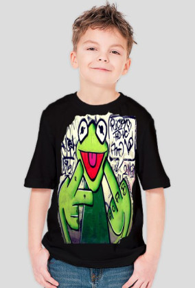 Graffiti zły kermit boy