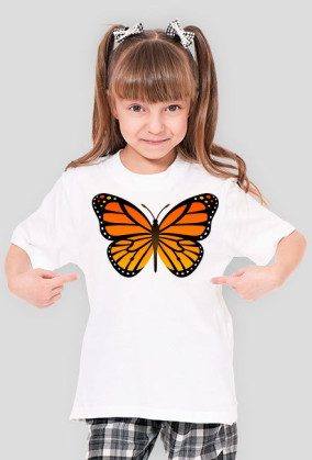 Koszulka dla dziewczynki-BUTTERFLY