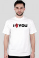 I LOVE YOU Koszulka z Prawdziwym Sercem MĘSKA