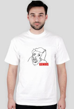 GENIUS - koszulka biała męska