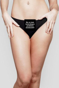 No co tam śmierdzące pindolem siusiaczki?  Stringi Żeńskie / Czarny