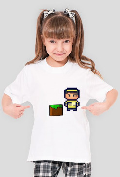 Koszulka Dziecięca Lenio ,Premium Dyrt i Pixel VURRiSiONN (Dziewczęca)