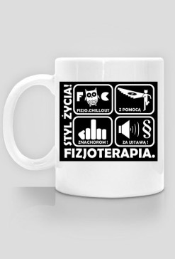 kubek "styl życia" czarny