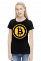 Bitcoin - czarna damska koszulka