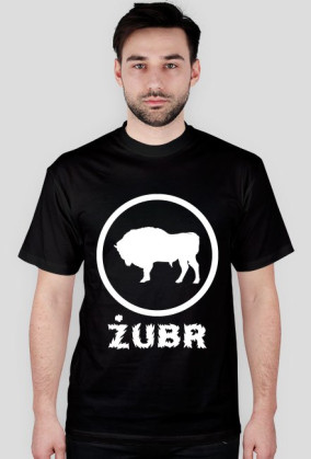 Koszulka Męska - Żubr - Białe Logo