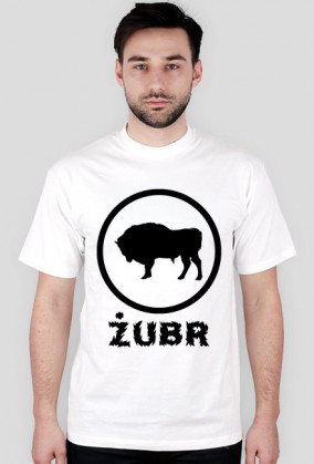 Koszulka Męska - Żubr - Czarne Logo