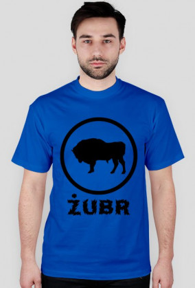 Koszulka Męska - Żubr - Czarne Logo