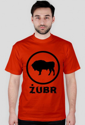 Koszulka Męska - Żubr - Czarne Logo