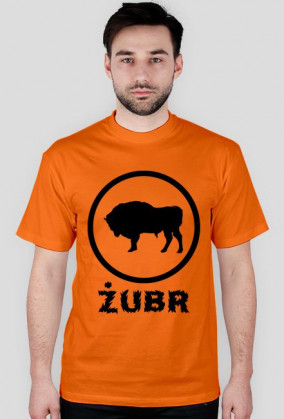 Koszulka Męska - Żubr - Czarne Logo