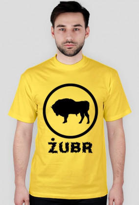 Koszulka Męska - Żubr - Czarne Logo