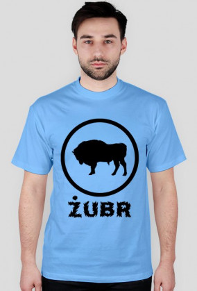 Koszulka Męska - Żubr - Czarne Logo