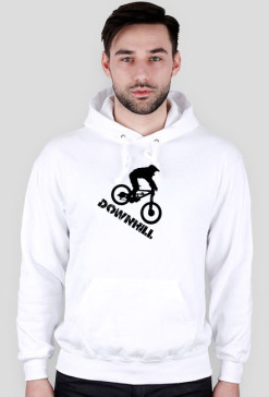 Bluza z kapturem Downhill Biała