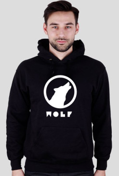 Bluza z kapturem Wolf Czarna