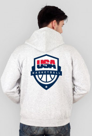 USA Basketball Team Full Zip Hoodie - Grey