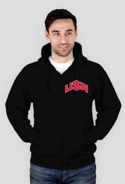 USA Basketball Team Full Zip Hoodie - Black