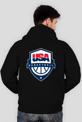 USA Basketball Team Full Zip Hoodie - Black