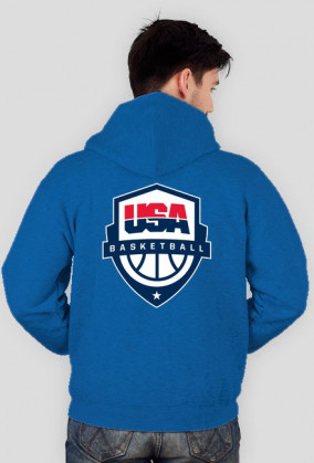 USA Basketball Team Full Zip Hoodie - Blue