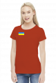 Koszulka damska, nadruk: flaga Ukrainy
