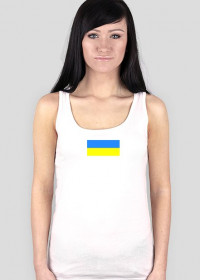 Koszulka damska, nadruk: flaga Ukrainy