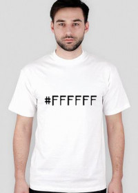 #FFFFFF:: Koszulka męska biała