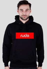 Bluza z kaputurem "rude" BOXLOGO Czarna