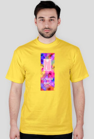 Żółta koszulka z napisem i logiem "FlowerKing"