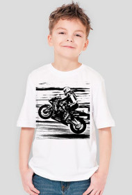 Koszulka z motywem motocykla wheelie