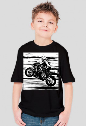 Koszulka z motywem motocykla wheelie