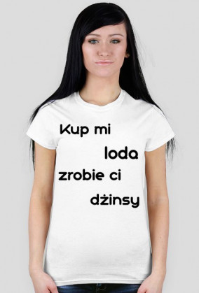 Koszulka humorystyczna Lody,dżinsy