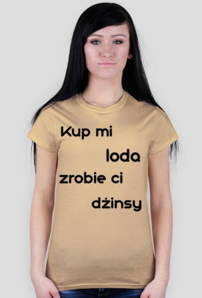 Koszulka humorystyczna Lody,dżinsy