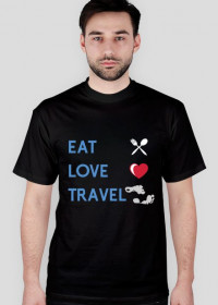 Eat Love Travel Koszulka - męska