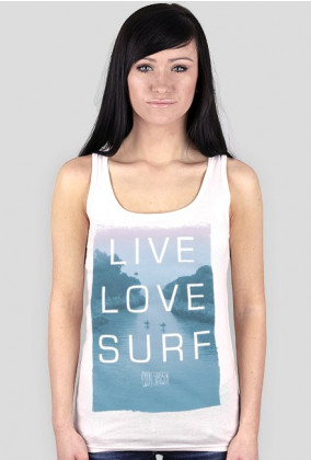 Cody Simpson "LIVE LOVE SURF" - tank top white