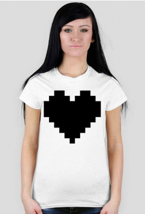 Czarne pixelowe serce