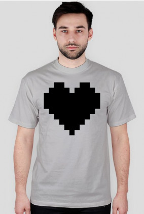 Czarne pixelowe serce