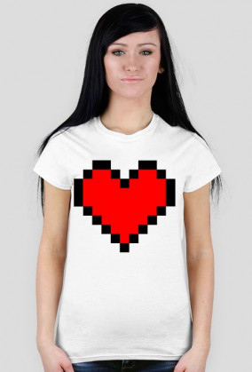 Czerwone pixelowe serce