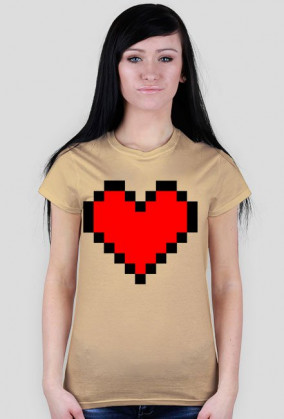 Czerwone pixelowe serce