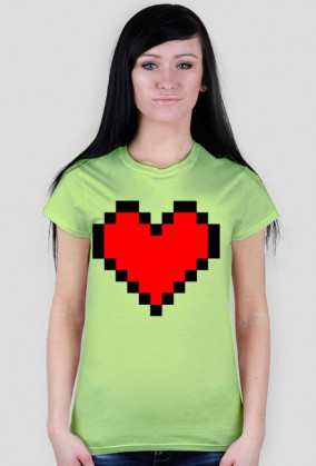Czerwone pixelowe serce