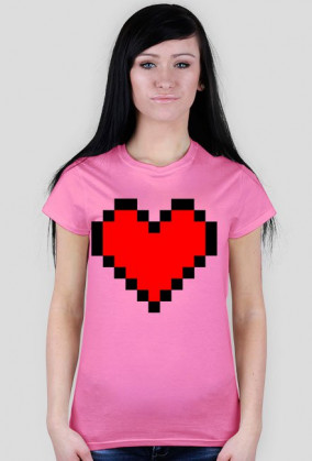 Czerwone pixelowe serce